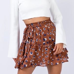 Princess Polly Worton Mini Skirt Brown